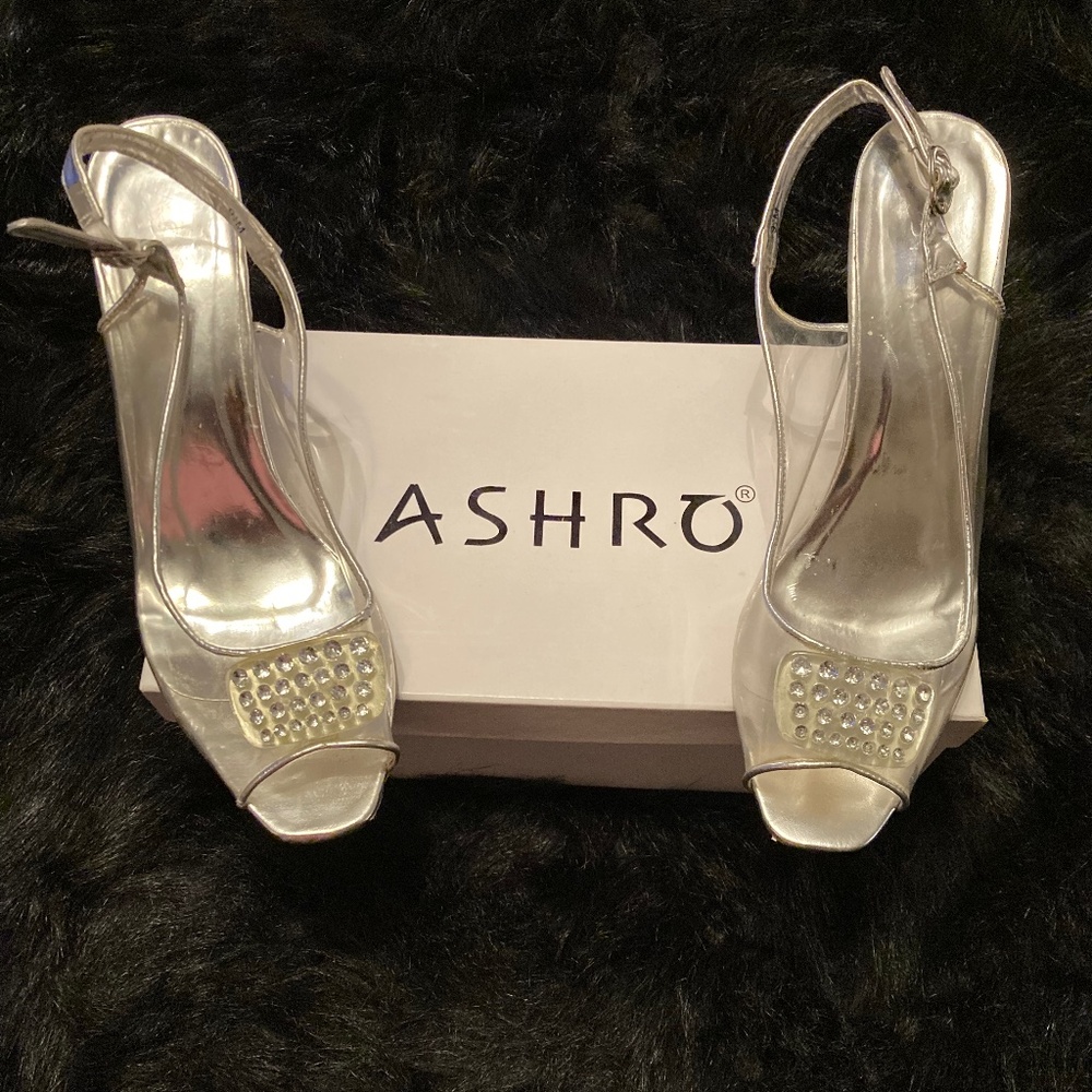 Clear Rhinestone Sling Backs